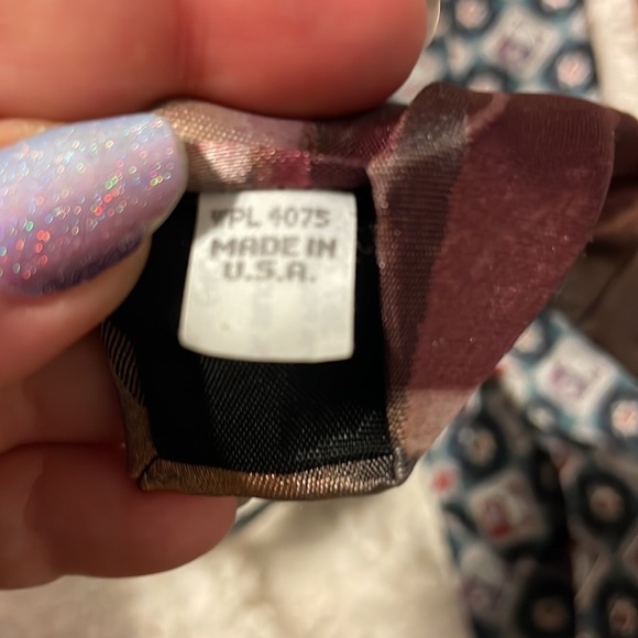 Oscar de la Renta Tie Bundle Silk and Polyester paisley Striped Abstract design - Picture 10 of 16